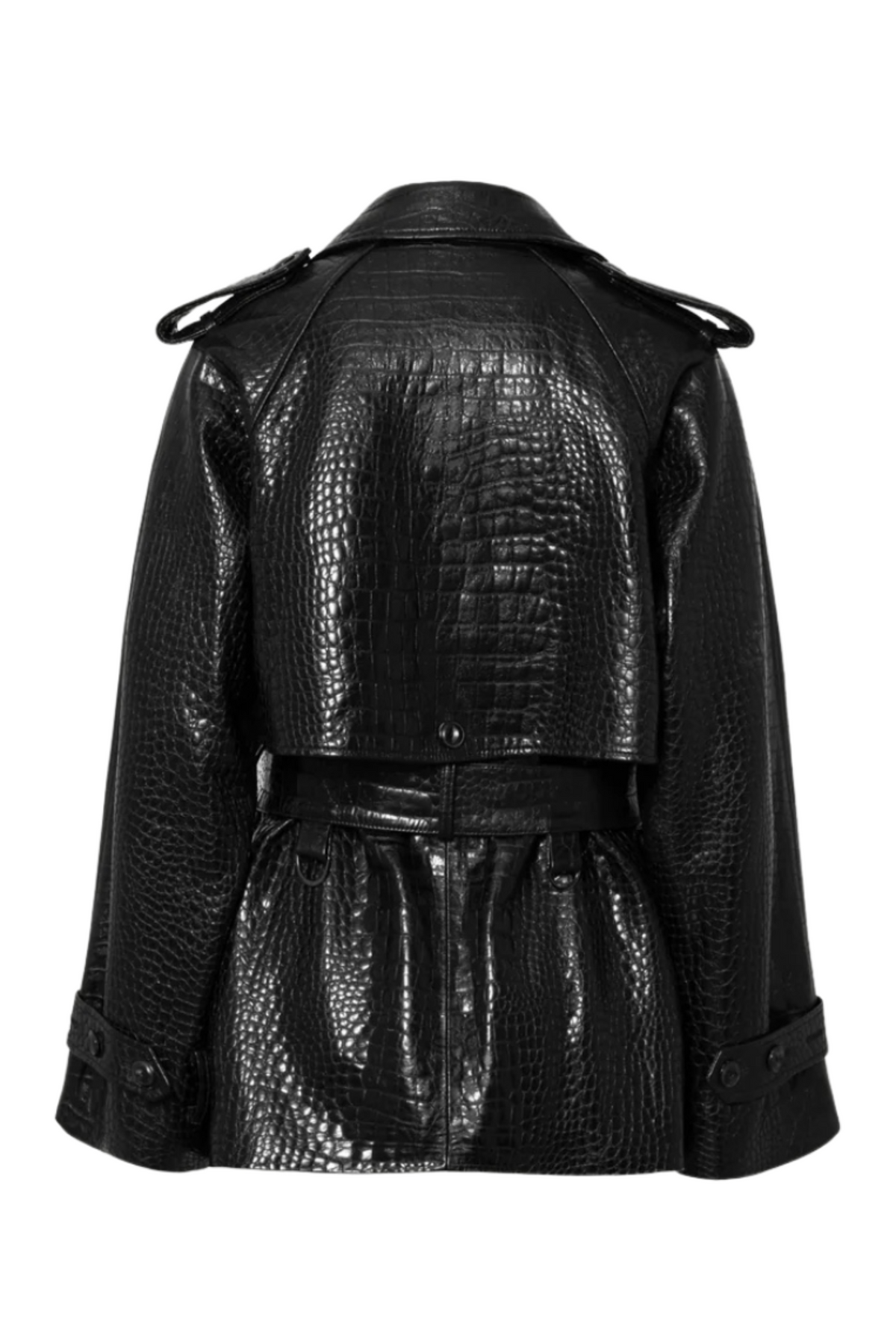 Majorstuen Trench Short - Black Croc
