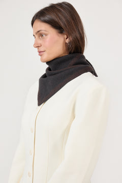 Triangle Scarf Small - Tobacco/Black