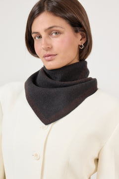 Triangle Scarf Small - Tobacco/Black