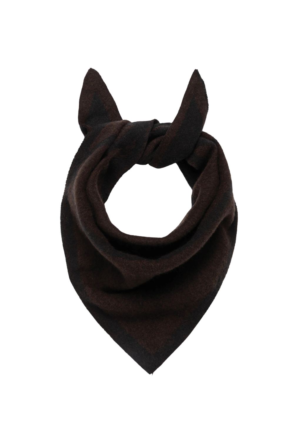 Halsduk Triangle Scarf Small Tobacco / Black