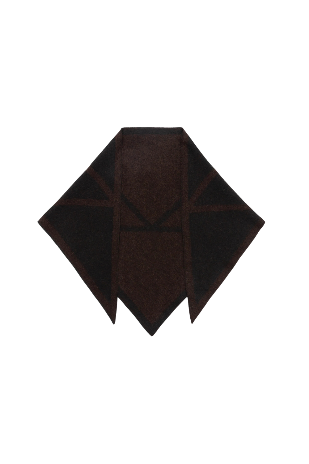 Halsduk Triangle Scarf Small Tobacco / Black