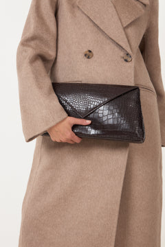 Onyx Clutch - Brown Croc
