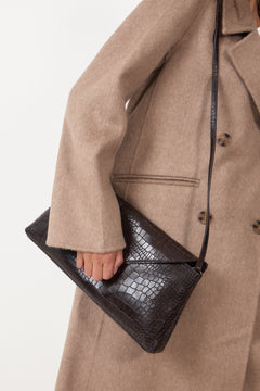 Onyx Clutch - Brown Croc