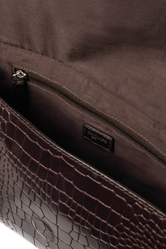 Onyx Clutch - Brown Croc
