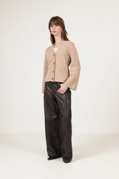 Pixie Knit Cardigan - Warm Grey
