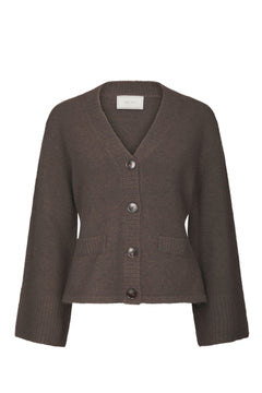 Pixie Knit Cardigan - Brown Melange