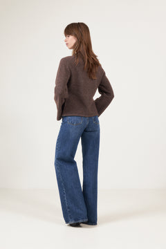 Pixie Knit Cardigan - Brown Melange