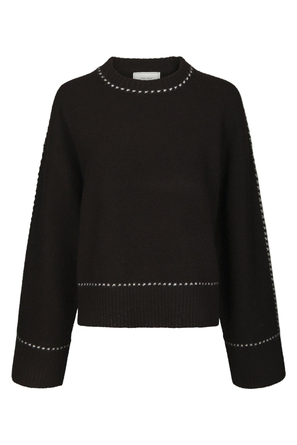 Roeme Knit Stitch Blouse - Dark Brown