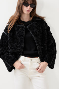 Castor Faux Fur Jacket - Black