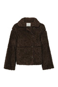 Castor Faux Fur Jacket - Dark Brown