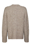 Melli Fluffy Knit Blouse - Beige Melange