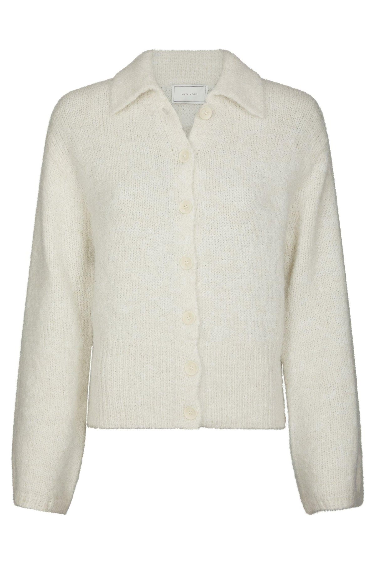 Ramera Fluffy Knit Cardigan - Off White