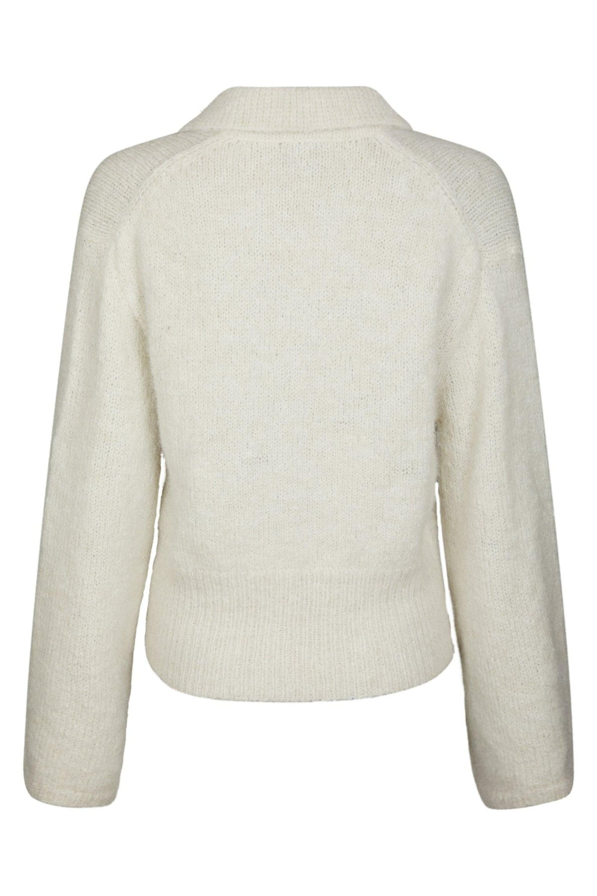 Ramera Fluffy Knit Cardigan - Off White