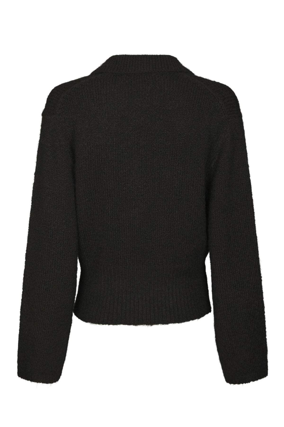 Ramera Fluffy Knit Cardigan - Dark Brown