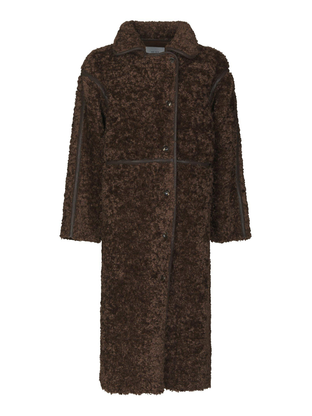 Senta Faux Fur Coat - Dark Brown