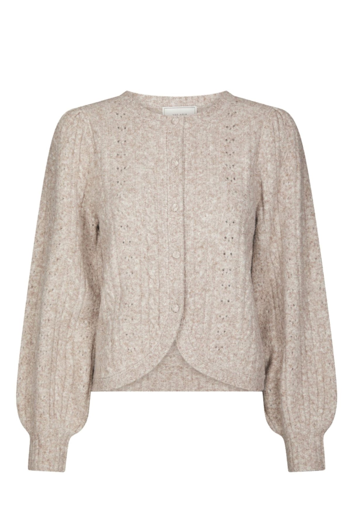 Koteas Cable Knit Cardigan - Beige Melange