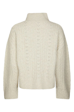 Anda Cable Knit Blouse - Ivory