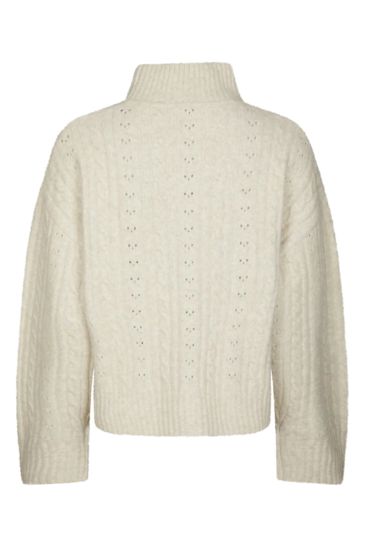 Anda Cable Knit Blouse - Ivory