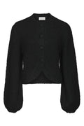 Gio Fluffy Knit Cardigan - Black