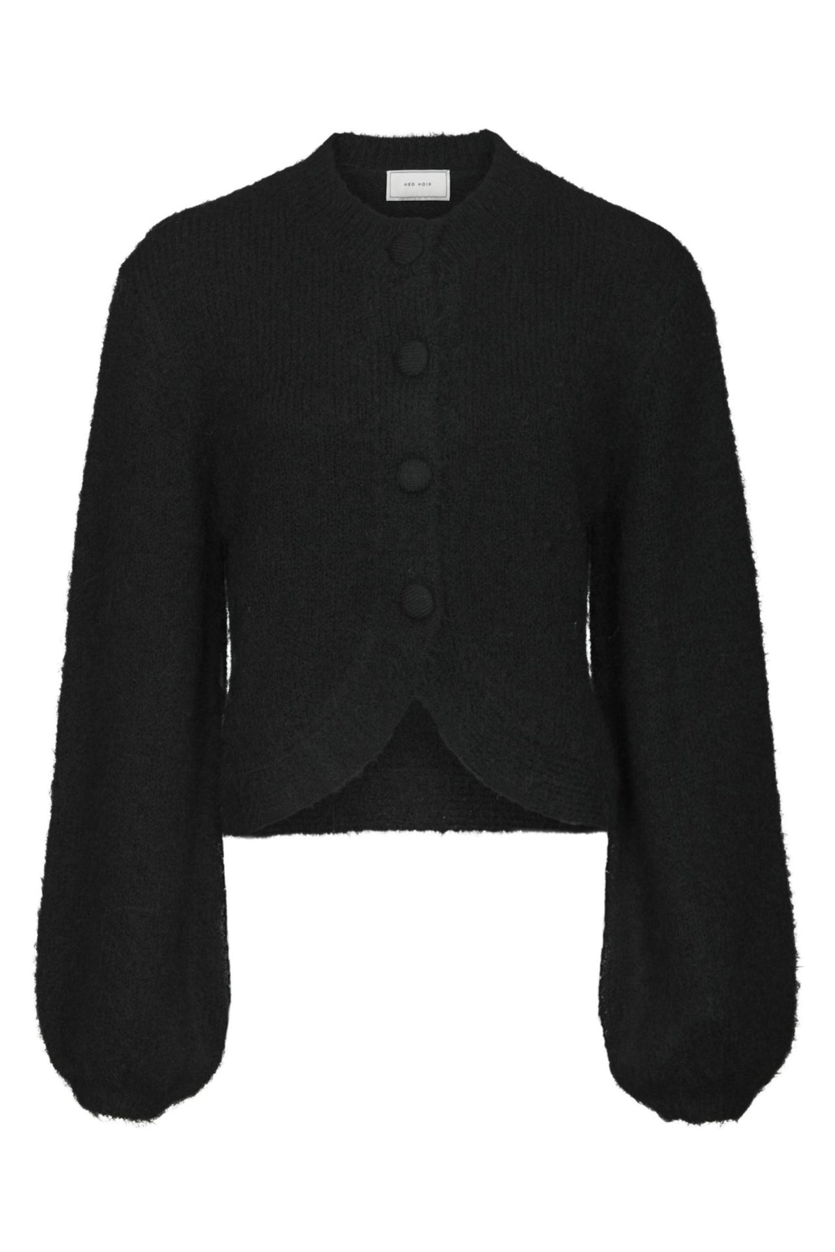 Gio Fluffy Knit Cardigan - Black