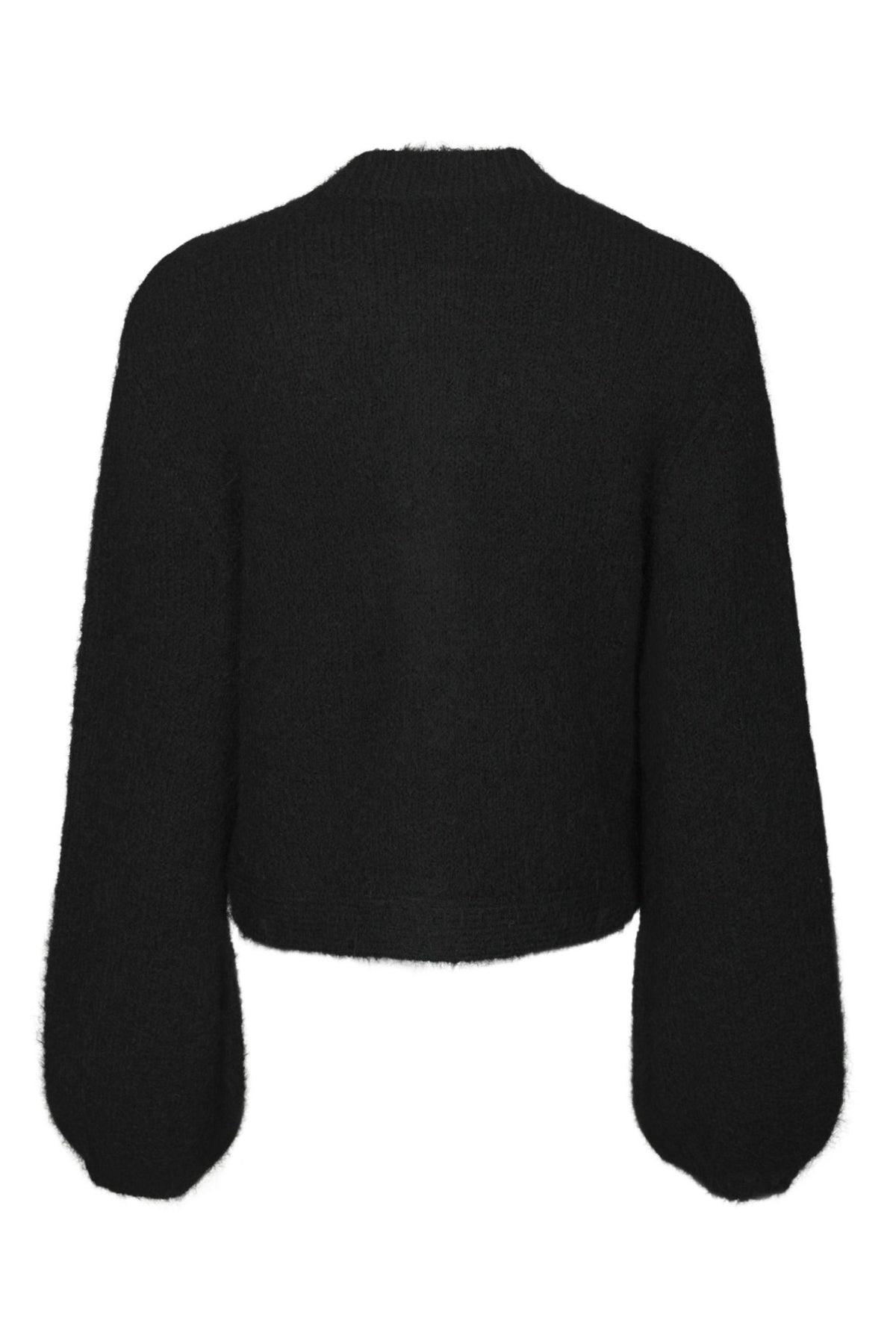Gio Fluffy Knit Cardigan - Black
