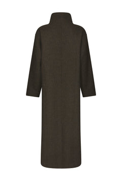 Marcel Mini Check Coat - Brown