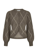 Koteas Check Knit Cardigan - Taupe