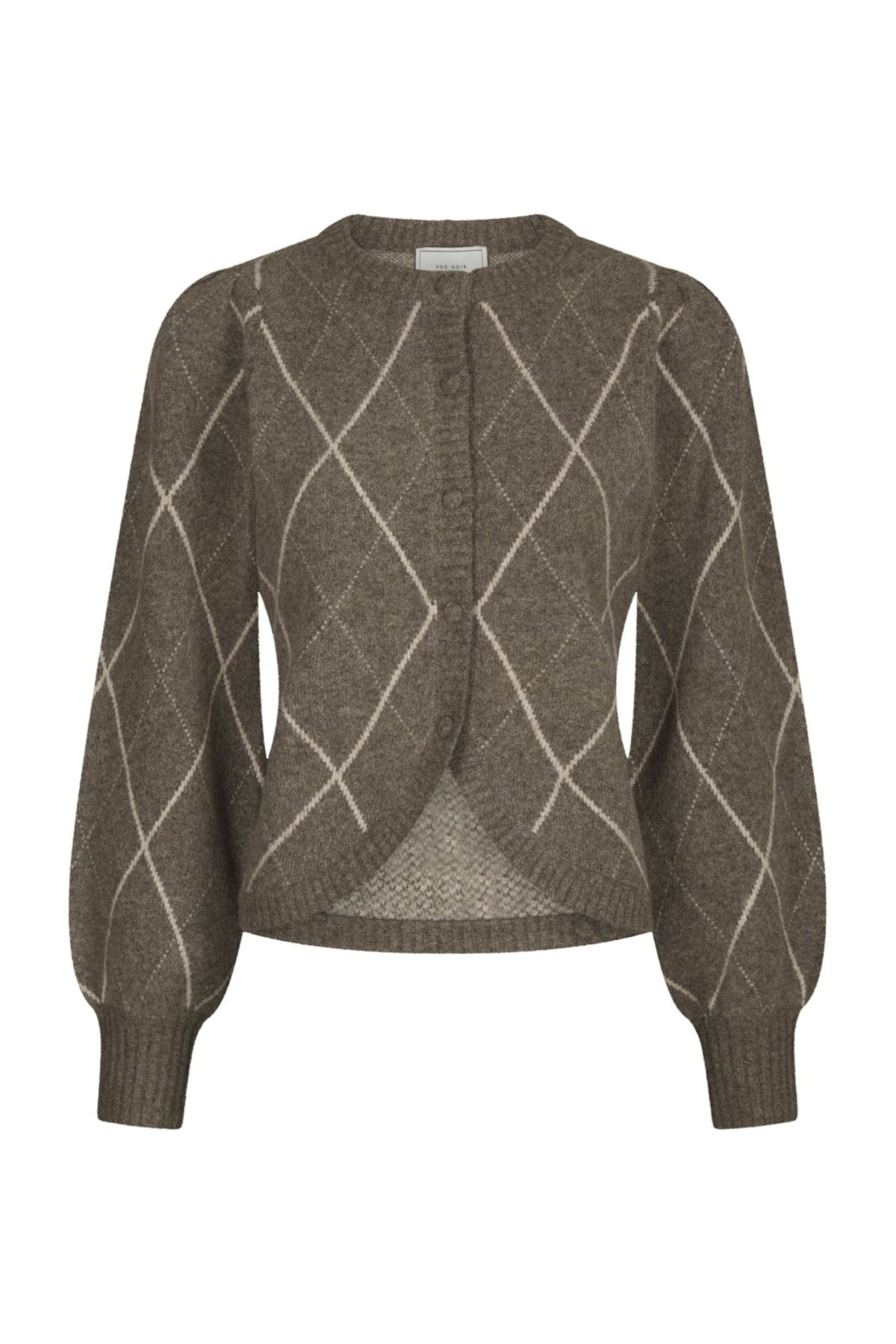 Koteas Check Knit Cardigan - Taupe