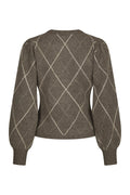 Koteas Check Knit Cardigan - Taupe
