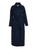 Augusta Maxi Wool Coat - Navy