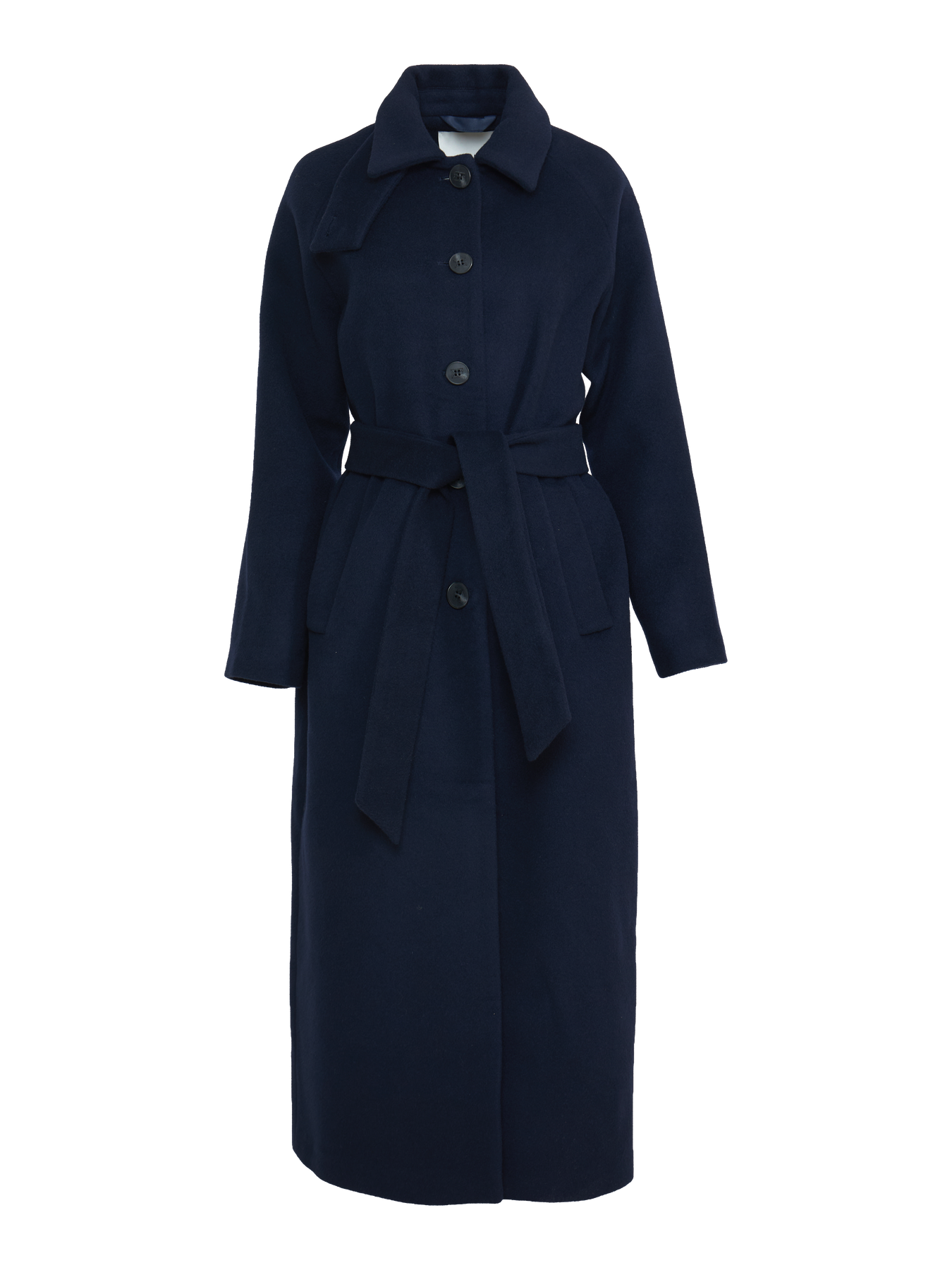 Augusta Maxi Wool Coat - Navy