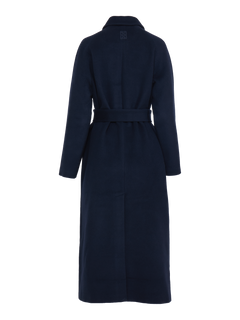 Augusta Maxi Wool Coat - Navy