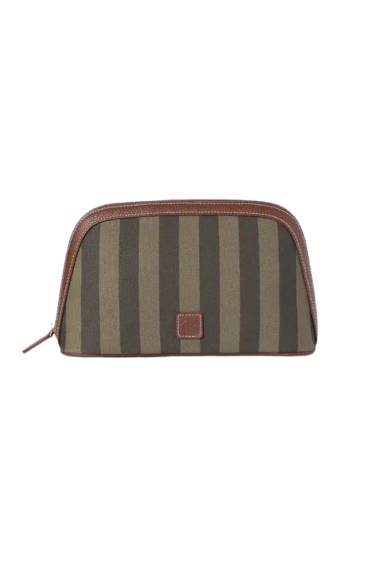 Cosmetic Pouch Large - Green Stripe