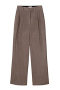 Ava Wool Trouser - Dark Taupe Melange
