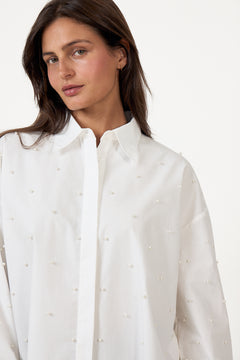 Nell Pearl Shirt - White