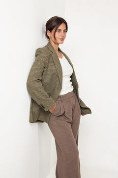 Brook Houndstooth Blazer - Green Houndstooth