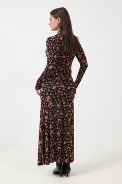 Ida Ls Jersey Dress - Noir Floral