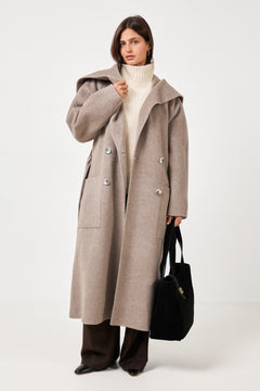 Rory Wool Coat - Dove Melange