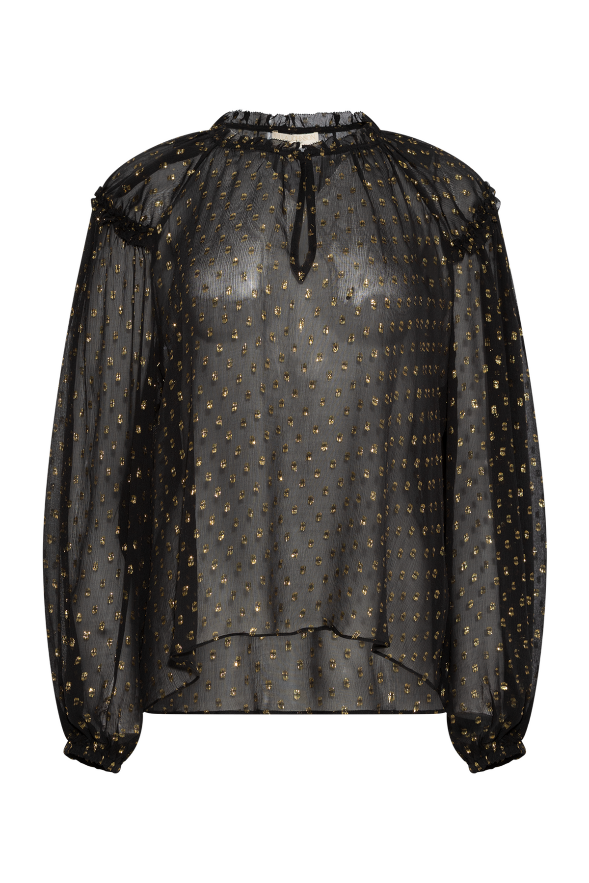Elspen Ls Silk Blouse - Noir