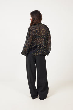 Elspen Ls Silk Blouse - Noir
