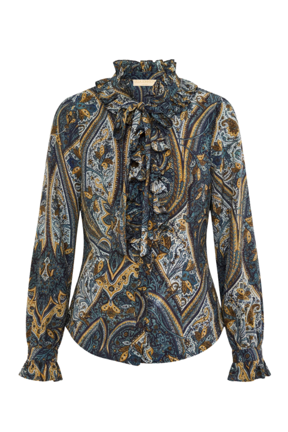 Catroux Ls Silk Blouse - Prussian
