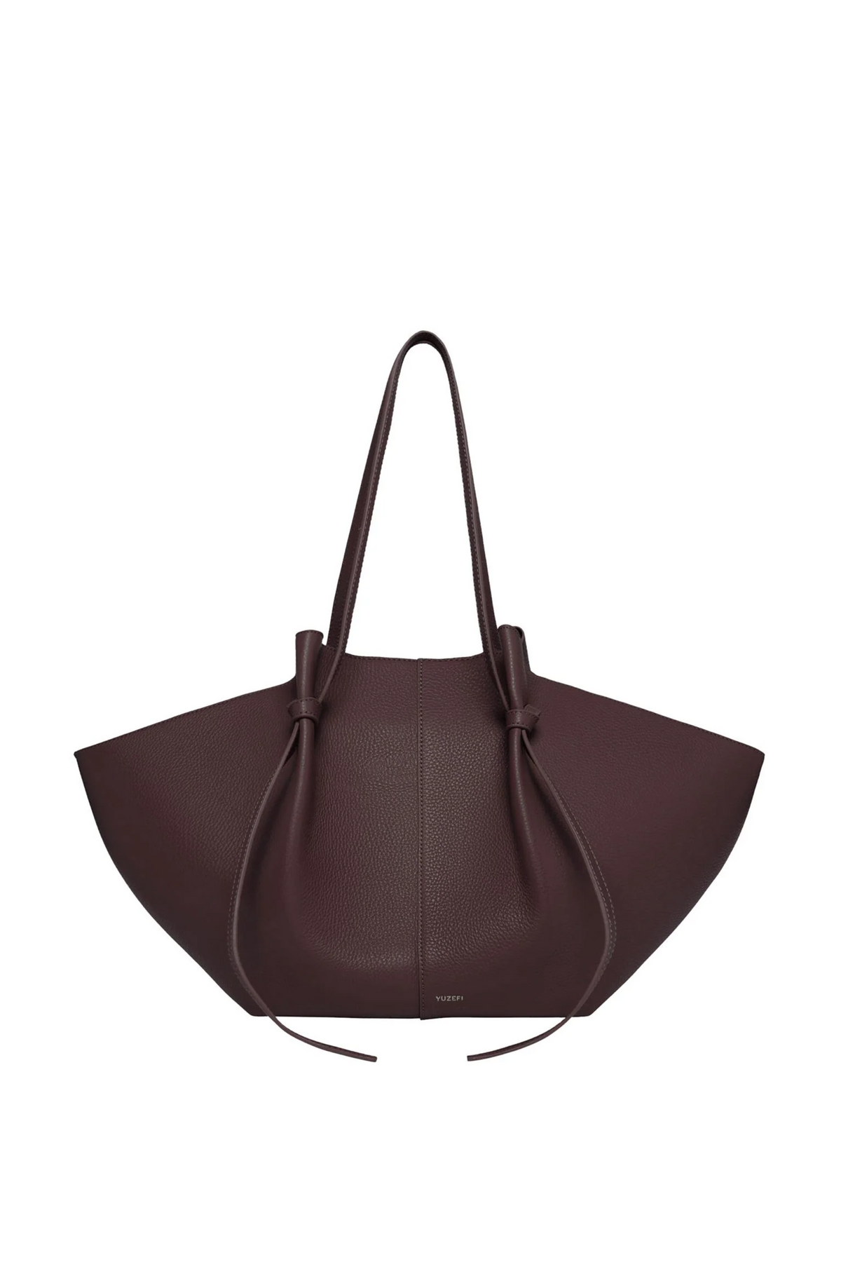 Large Mochi Pebble Grain Leather - Cassis