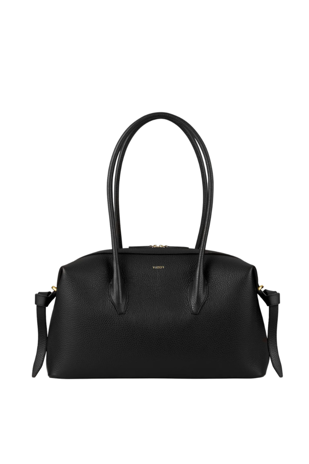 Brioche Duffle Pebble Grain Leather - Black