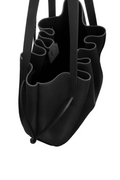 Scallop Tote Pebble Grain Leather - Black