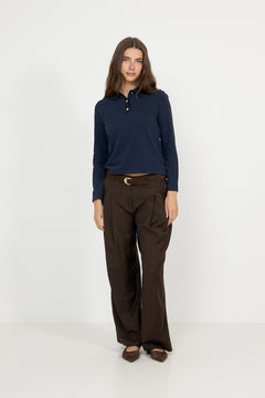 Reg Ls Polo Pique - Evening Blue