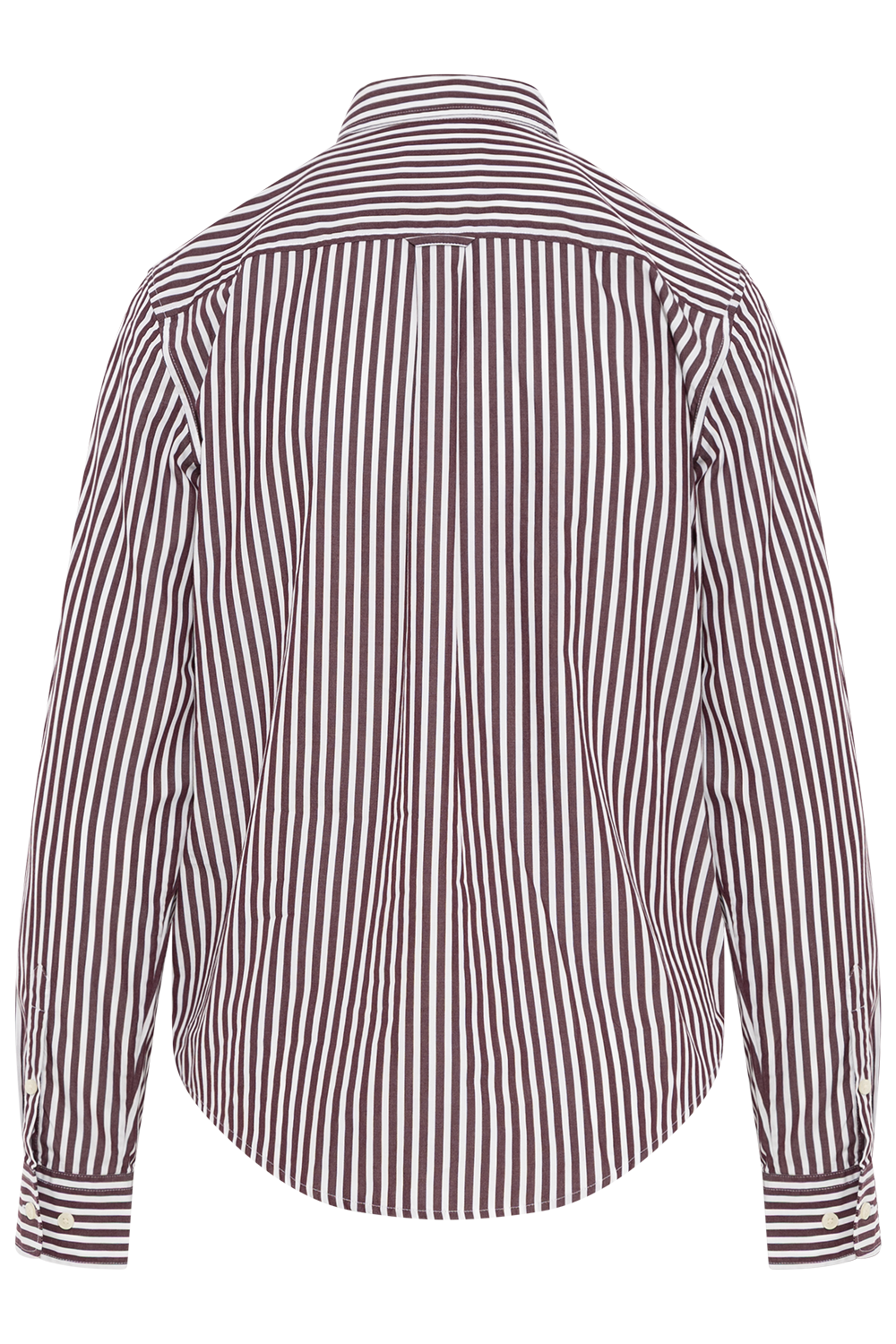 Reg Classic Poplin Striped Shirt - Darkened Wine