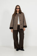 Waxed Barn Jacket - Faded Taupe