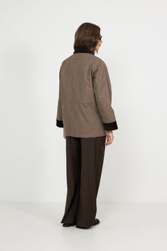 Waxed Barn Jacket - Faded Taupe