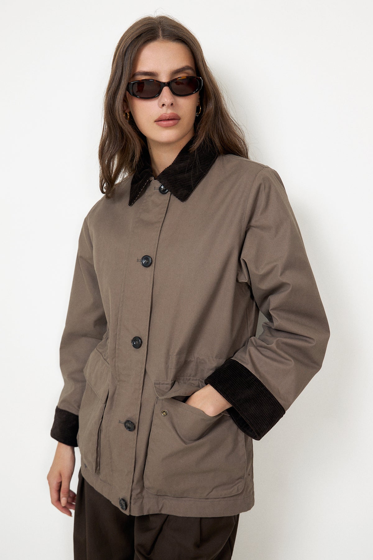 Waxed Barn Jacket - Faded Taupe