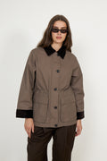 Waxed Barn Jacket - Faded Taupe